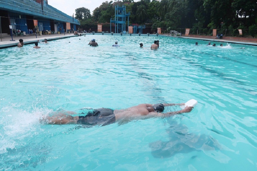 Dhaka University Swimming Pool. FE photo by Shafiqul Alam