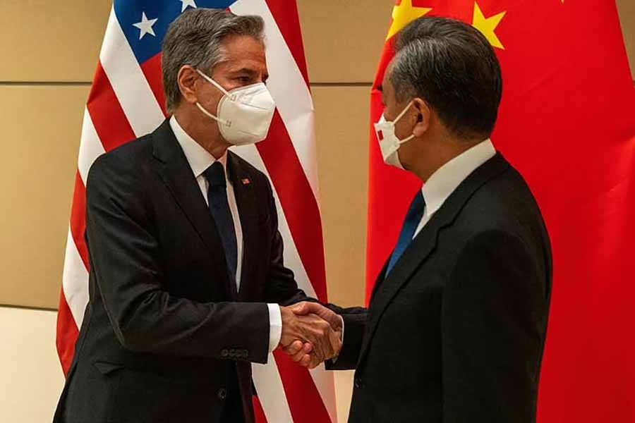 US Secretary of State Antony Blinken meets with Chinese State Counsellor and Foreign Minister Wang Yi during the 77TH United Nations General Assembly in Manhattan, New York City, US, Sept 23, 2022.REUTERS
