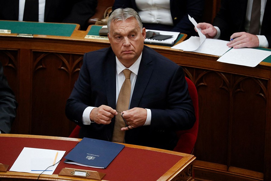 Hungarian Prime Minister Viktor Orban attends the autumn session of parliament in Budapest, Hungary on September 26, 2022 — Reuters photo