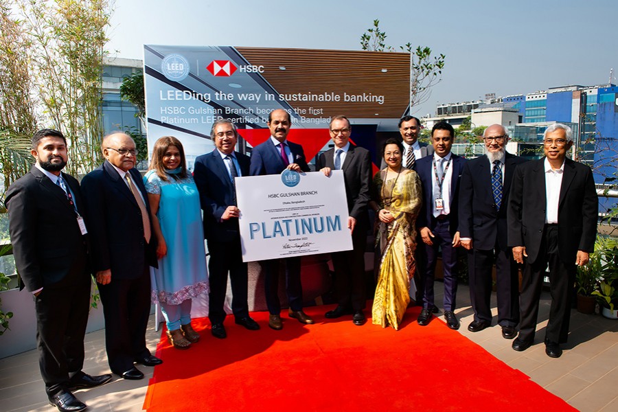 HSBC’s Gulshan branch is first LEED Platinum certified branch in Bangladesh