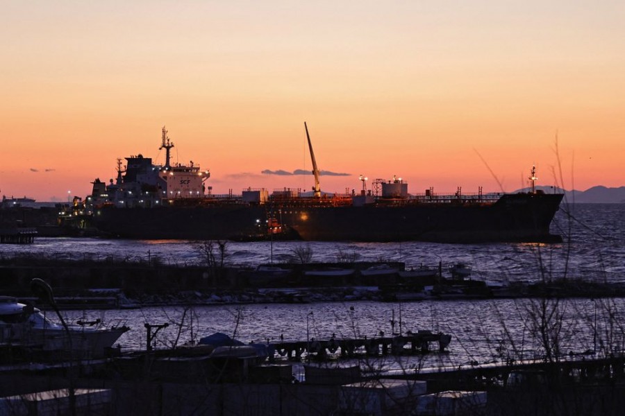 The NS POWER oil/chemical tanker is moored at the NNK-Primornefteproduct petroleum depot in the far eastern port of Vladivostok, Russia December 3, 2022. REUTERS/Tatiana Meel