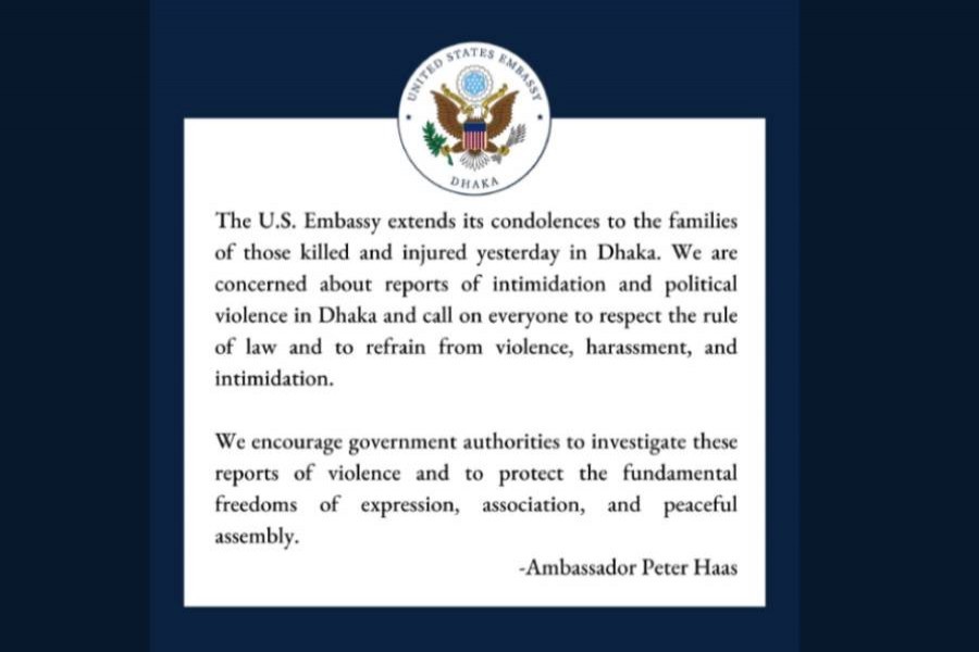 US ambassador urges govt to probe Naya Paltan violence