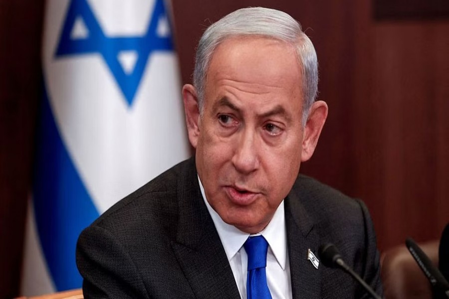 Israeli Prime Minister Benjamin Netanyahu attends the weekly cabinet meeting in Jerusalem, 3 Jan 2023. REUTERS