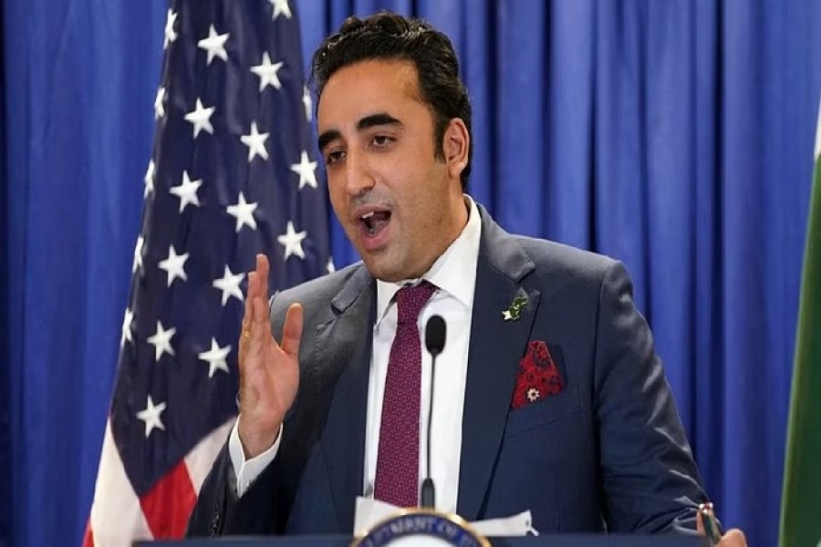 Pakistan's Foreign Minister Bilawal Bhutto-Zardari speaks following his meeting with US Secretary of State Antony Blinken at the State Department in Washington, US, September 26, 2022. REUTERS
