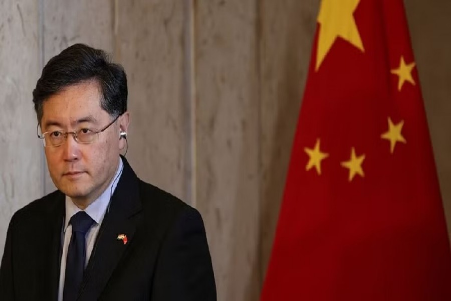 Chinese Foreign Minister Qin Gang attends a news conference in Cairo, Egypt, Jan 15, 2023. REUTERS