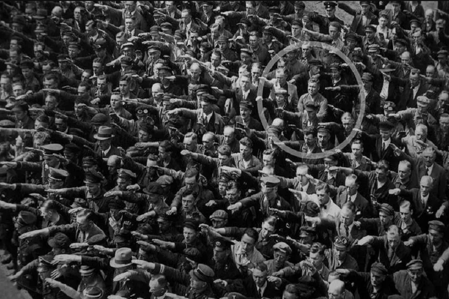 What happened to the man who didn't salute Hitler?