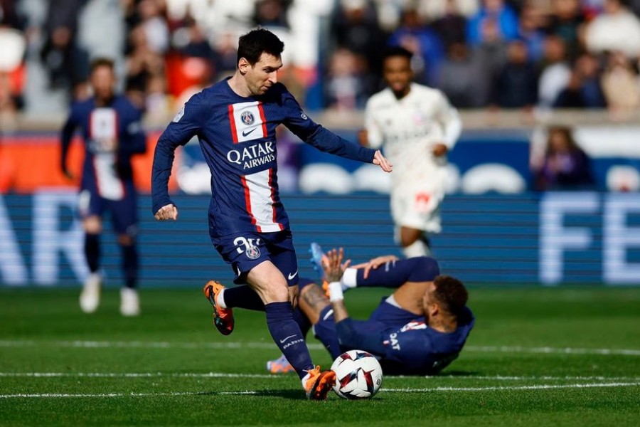 Soccer Football - Ligue 1 - Paris St Germain v Lille - Parc des Princes, Paris, France - February 19, 2023 Paris St Germain's Lionel Messi in action REUTERS/Sarah Meyssonnier