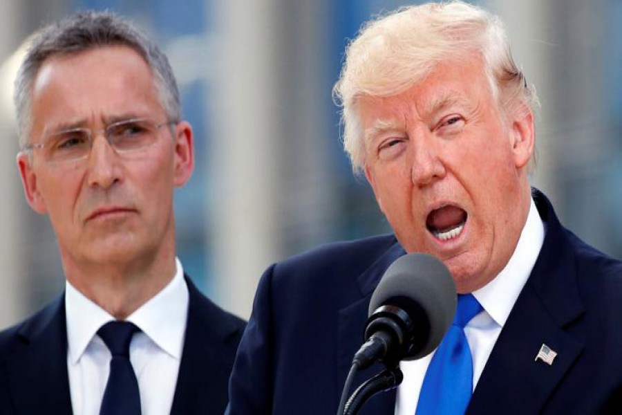 Trump harangues nato leaders over defence spending