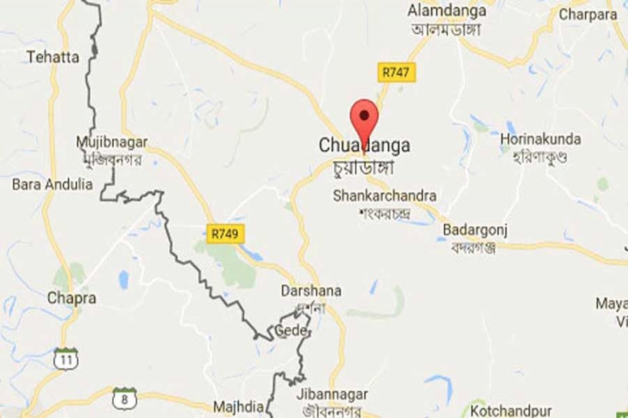 Google map showing Chuadanga district