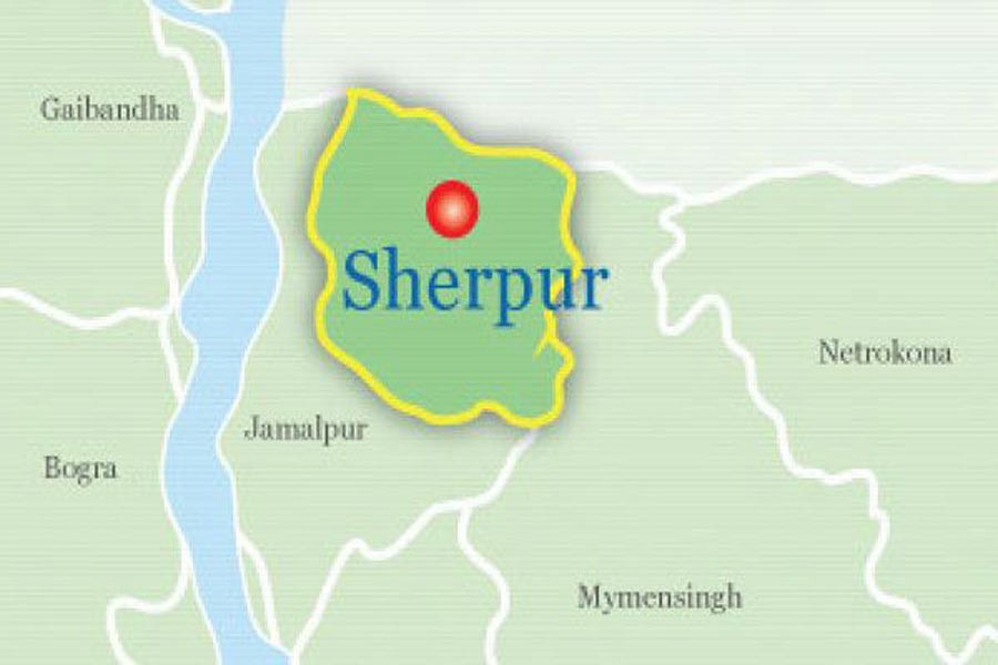 Google map showing Sherpur district