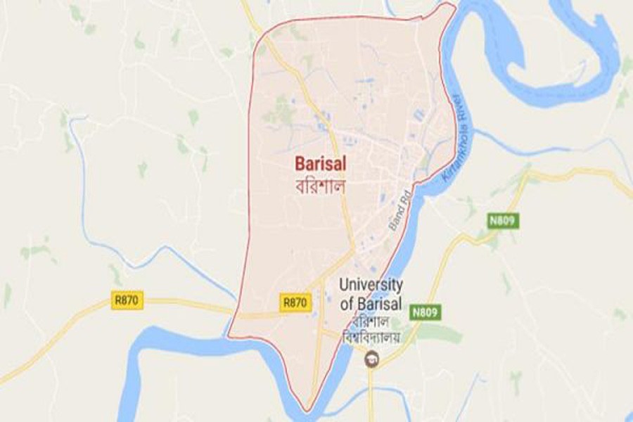Google map showing Barisal district
