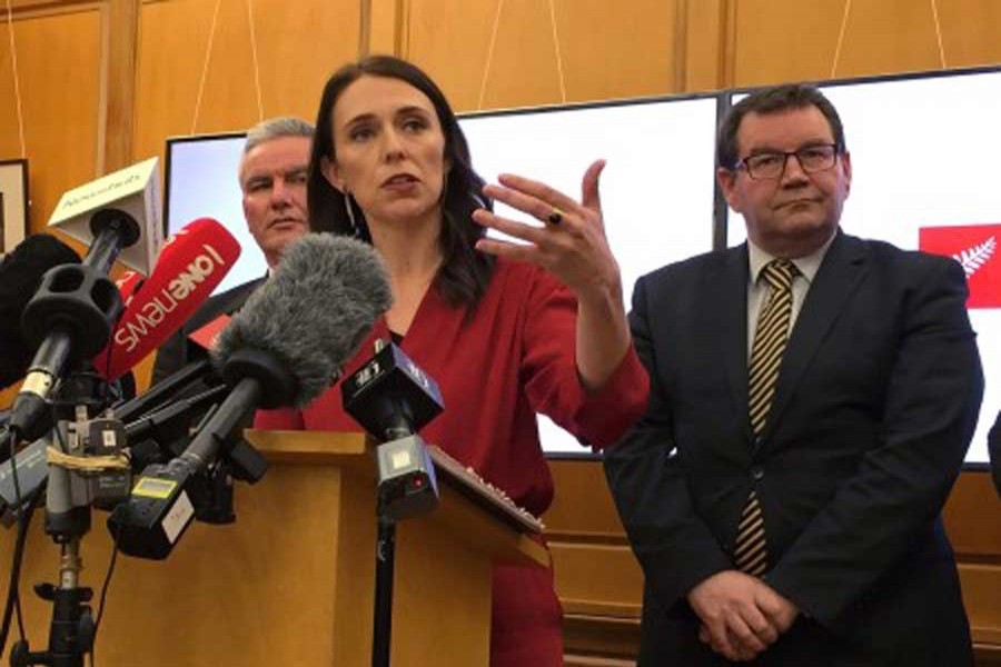 New Zealand Labour leader Jacinda Ardern speaks to the press after leader of New Zealand First party Winston Peters announced his support for her party in Wellington, New Zealand, October 19, 2017.  Credit: hotcopper.com.au