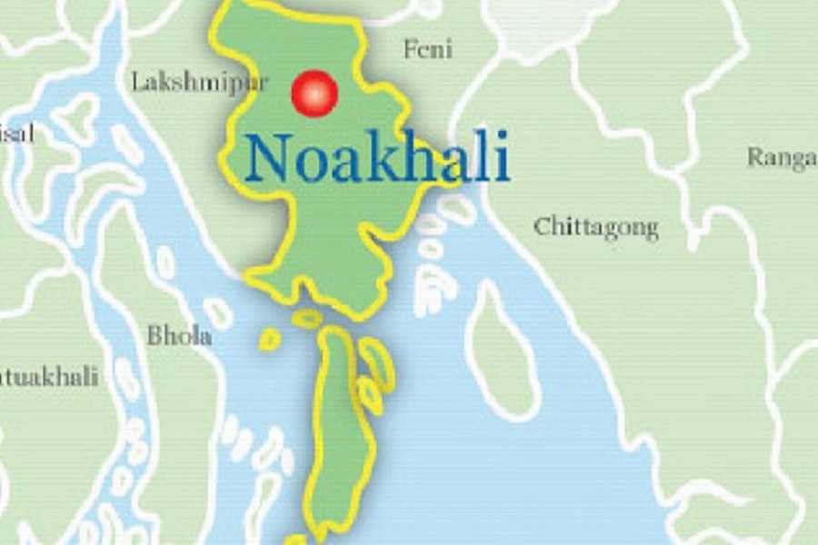 Google map showing Noakhali district.