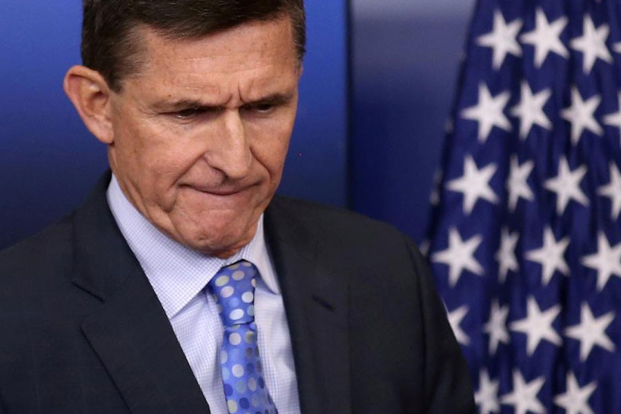 National security adviser General Michael Flynn arrives to deliver a statement during the daily briefing at the White House in Washington US, February 1, 2017. (REUTERS File Photo)