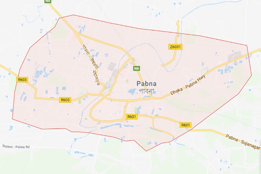 Google map showing Pabna district.