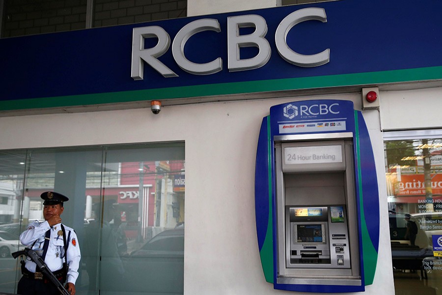 Unidentified hackers stole $81 million from Bangladesh Bank’s account at the New York Fed in February last year, which was later sent to accounts at Manila-based RCBC bank. - Reuters file photo
