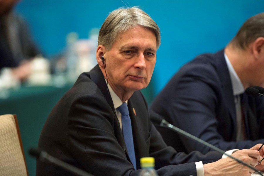 Britain's Chancellor of the Exchequer Philip Hammond attends the UK-China Economic Financial Dialogue in China December 16, 2017.