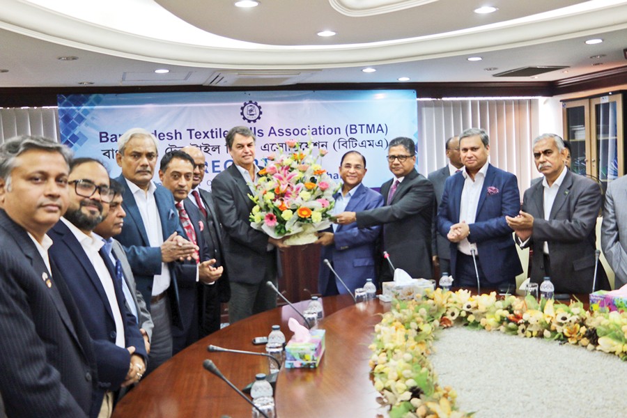 BTMA accorded a reception to Mirza Salman Ispahani, Chairman of M M Ispahani Limited and also managing director & chairman of Pahartali Textile and Hosiery Mills, for being elected the president of ICA.