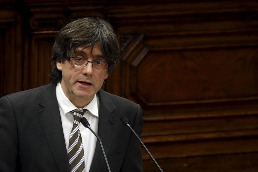 Former Catalan President Carles Puigdemont (Reuters photo)