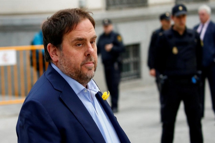 Dismissed Catalan vice president Oriol Junqueras arrives to Spain's High Court after being summoned to a couple of charges in Madrid, Spain, November 2, 2017. Reuters/File Photo