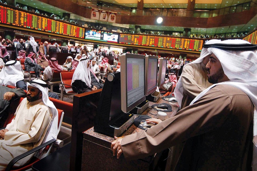 Gulf markets mostly lower at opening