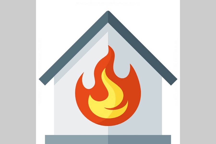 Fire guts three houses in Nilphamari