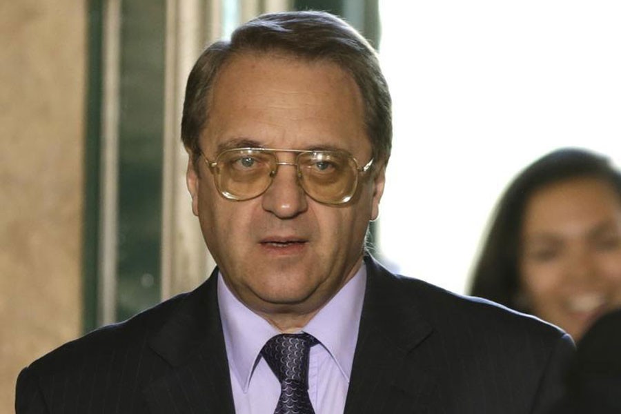 Russia Deputy Foreign Minister Mikhail Bogdanov arrives for a meeting on Syria at the United Nations European headquarters in Geneva June 5, 2013. Reuters.