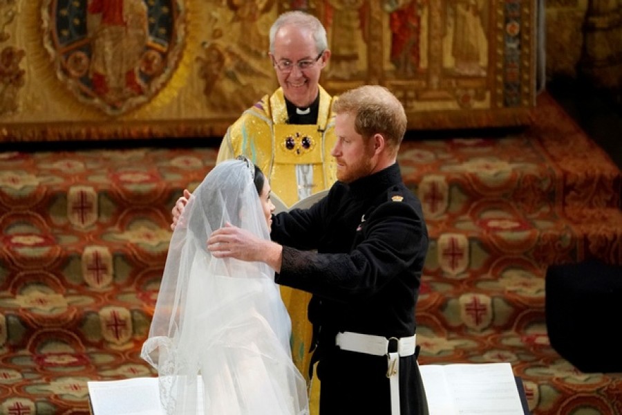 Prince Harry and Meghan Markle pronounced husband and wife