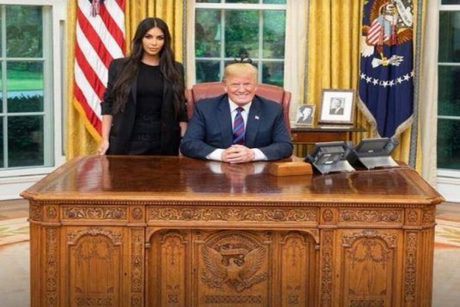 US President Donald Trump and reality TV star Kim Kardashian West after their meeting at the White House   | Photo: Special Arrangement  via AP