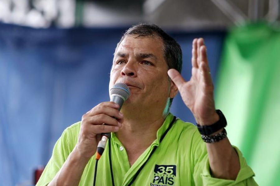 Ecuador's ex-president Rafael Correa. Reuters photo.