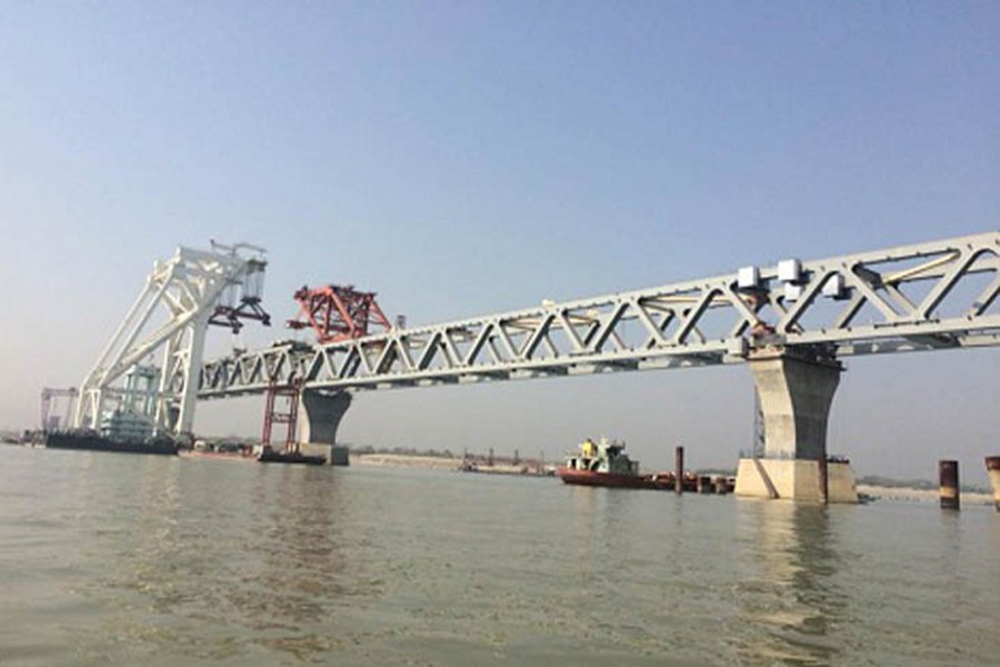 The under-construction Padma Bridge
