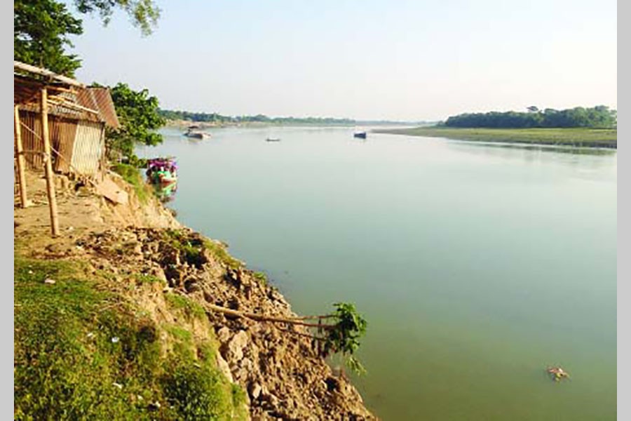 River erosion puts 10km area in Kanaighat at risk
