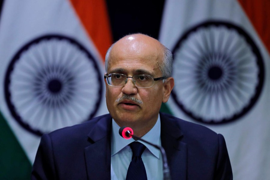 India's Foreign Secretary Vijay Gokhale speaks during a media briefing in New Delhi, India, February 26, 2019. Reuters