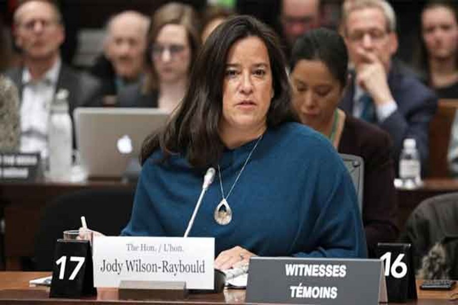 Liberal MP and former Canadian justice minister Jody Wilson-Raybould testifies before the House of Commons justice committee on Parliament Hill in Ottawa, Ontario, Canada, February 27, 2019. Reuters