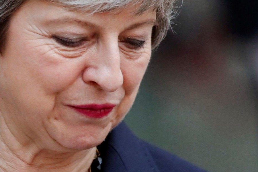British Prime Minister Theresa May seen in this Reuters photo dated April 9, 2019