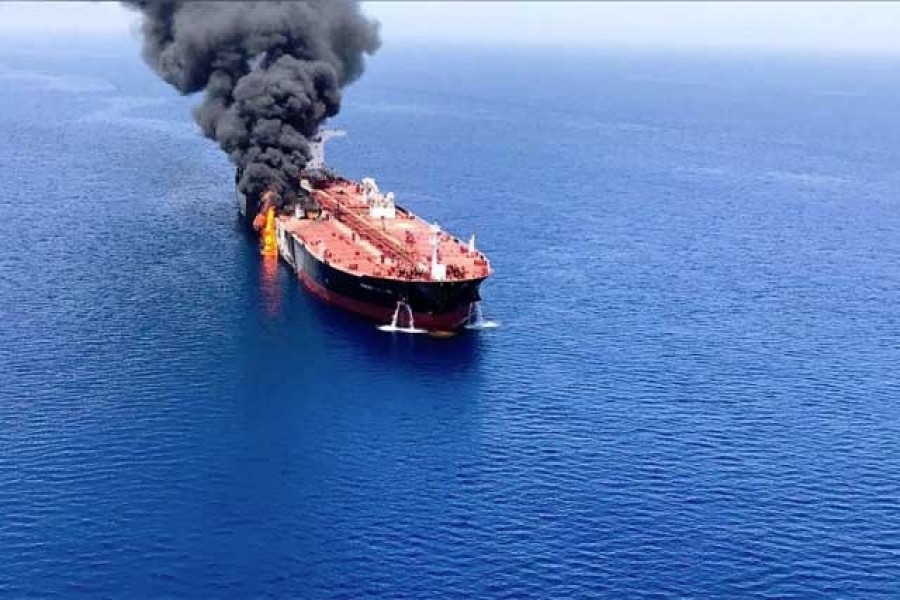 Trump blames Iran for Gulf oil tanker attacks