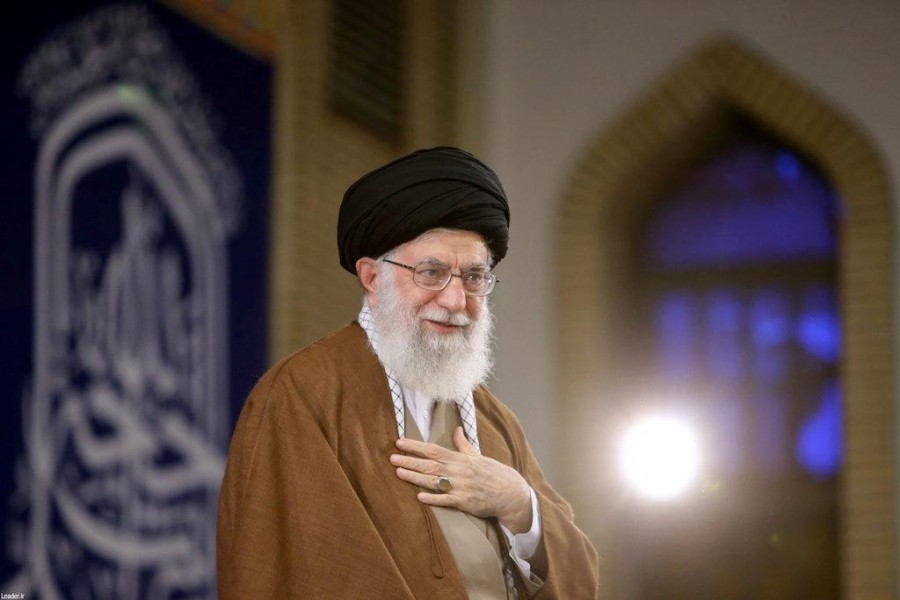 FILE PHOTO: Iran's Supreme Leader Ayatollah Ali Khamenei, is seen during a meeting with students at the Hussayniyeh of Imam Khomeini in Tehran, Iran, November 3, 2018. Official Khamenei website/Handout via REUTERS