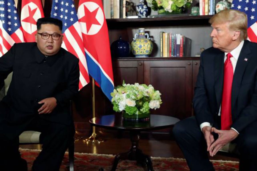 US President Donald Trump and North Korean leader Kim Jong Un held their first, groundbreaking summit in Singapore in June last year - Internet photo