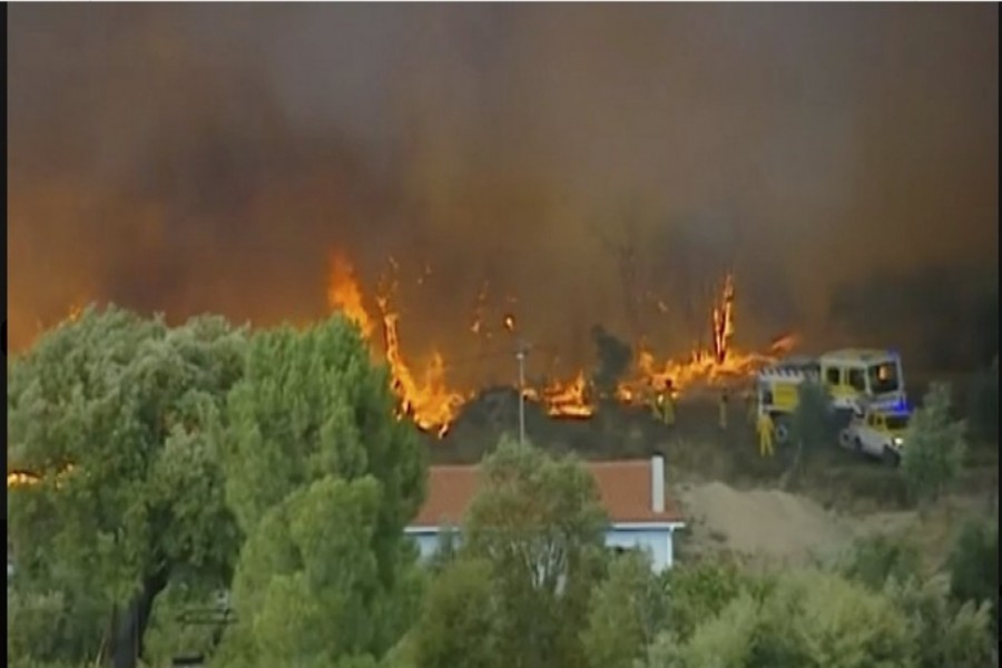 1,000 firefighters battle wildfires in central Portugal