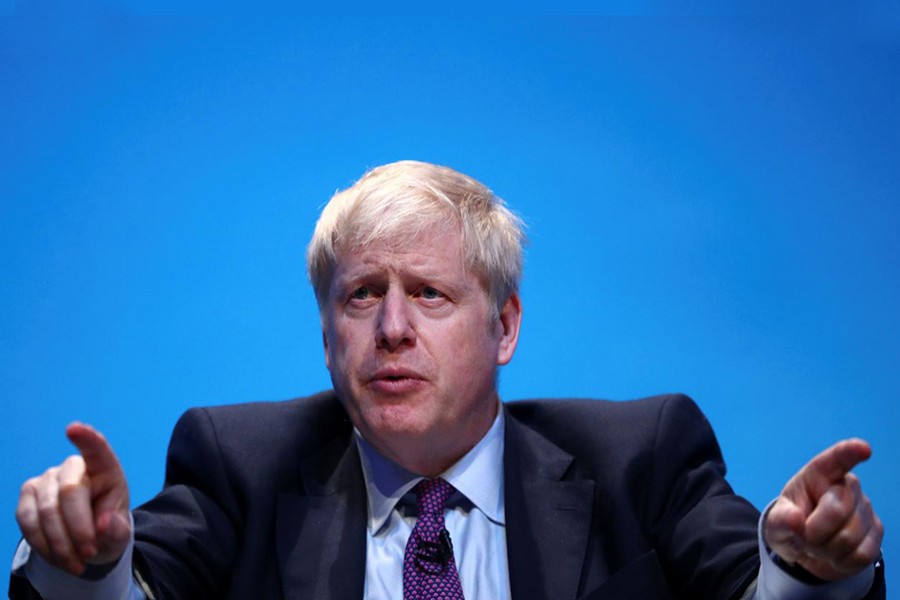 Boris Johnson gestures during a hustings event in Birmingham, Britain on June 22, 2019 — Reuters/Files