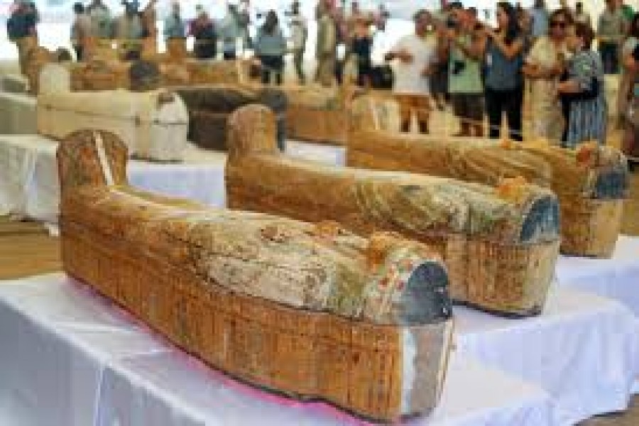 Egypt unveils biggest ancient coffin find in over a century