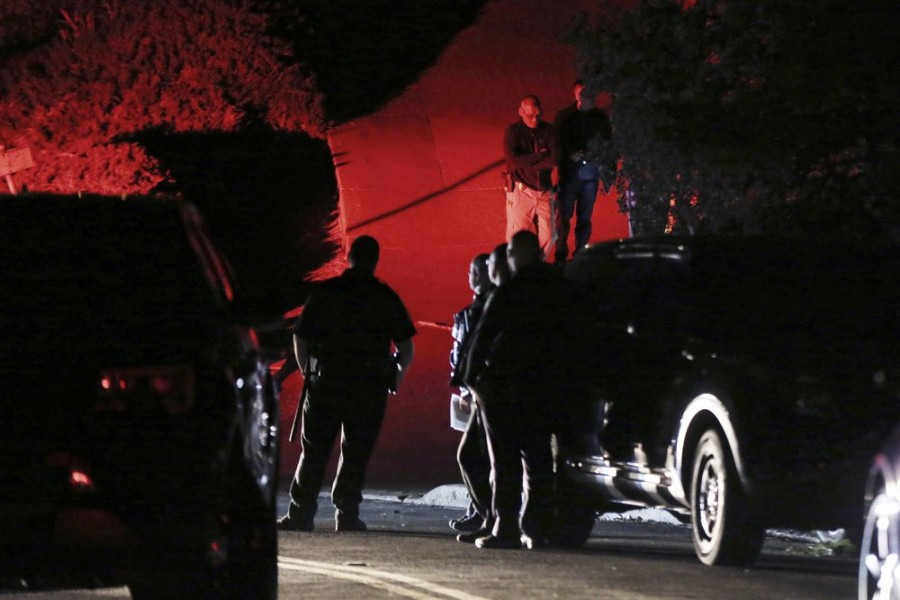 Contra Costa County Sheriff deputies investigate a multiple shooting in Orinda, Calif., on Thursday, Oct. 31, 2019 - Ray Chavez/East Bay Times via AP
