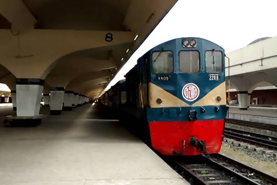 A screen grab taken from a YouTube video shows a partial view of Kamalapur Railway Station in Dhaka
