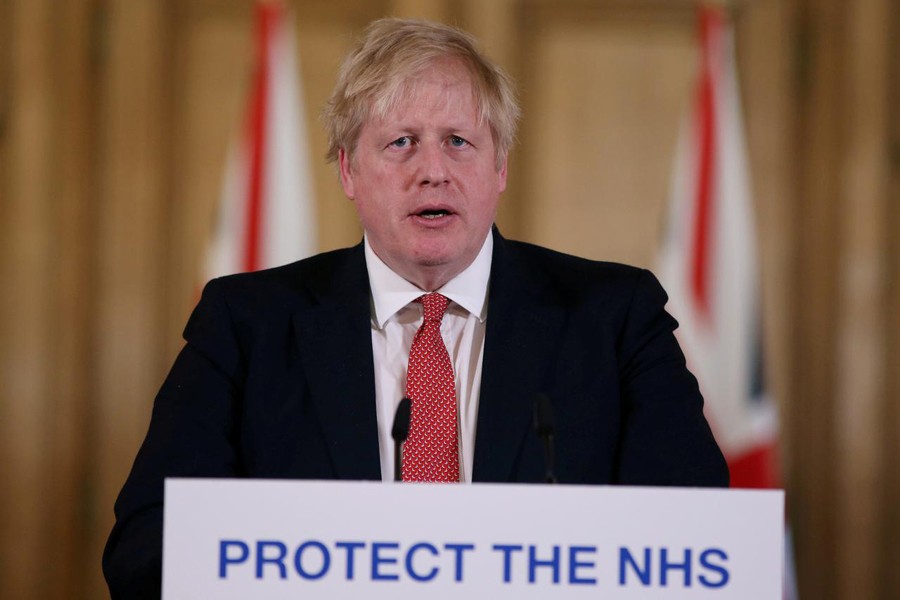 UK Prime Minister Boris Johnson speaks during a news conference on the ongoing situation over the coronavirus (COVID-19) outbreak in London, Britain on March 22, 2020 — Reuters/Files
