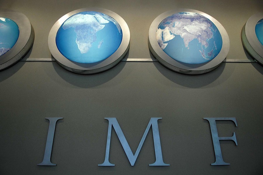 The IMF nameplate is displayed on a wall at the headquarters during the World Bank/International Monetary Fund Spring Meetings in Washington, US, April 11, 2008 — Reuters/Files