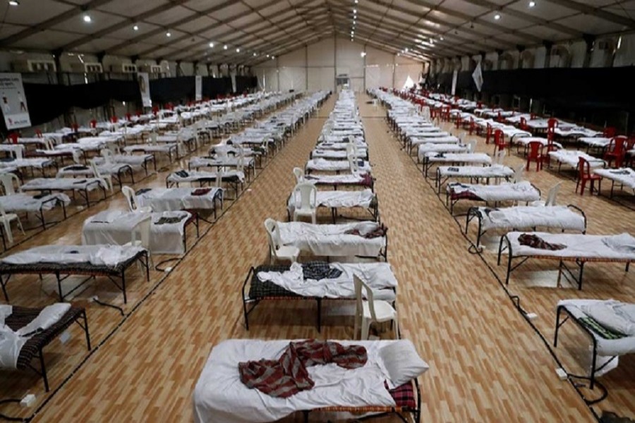 Beds are seen inside a recently constructed makeshift hospital and quarantine facility for patients diagnosed with the coronavirus disease (COVID-19) in Mumbai, India, June 11, 2020. — Reuters/Files