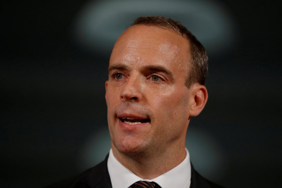 Britain's Foreign Secretary Dominic Raab seen in this undated Reuters photo