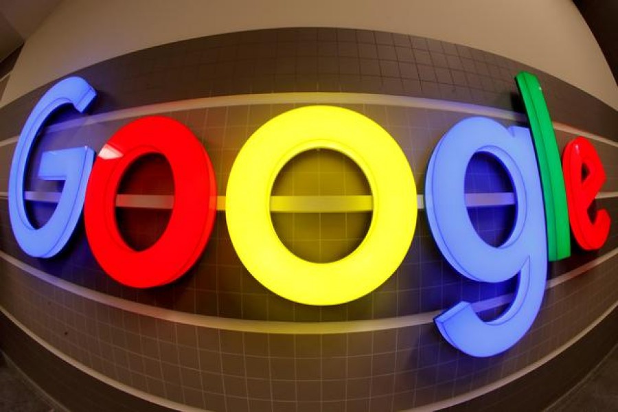An illuminated Google logo is seen inside an office building in Zurich, Switzerland, December 5, 2018. Picture taken with a fisheye lens — Reuters/Files