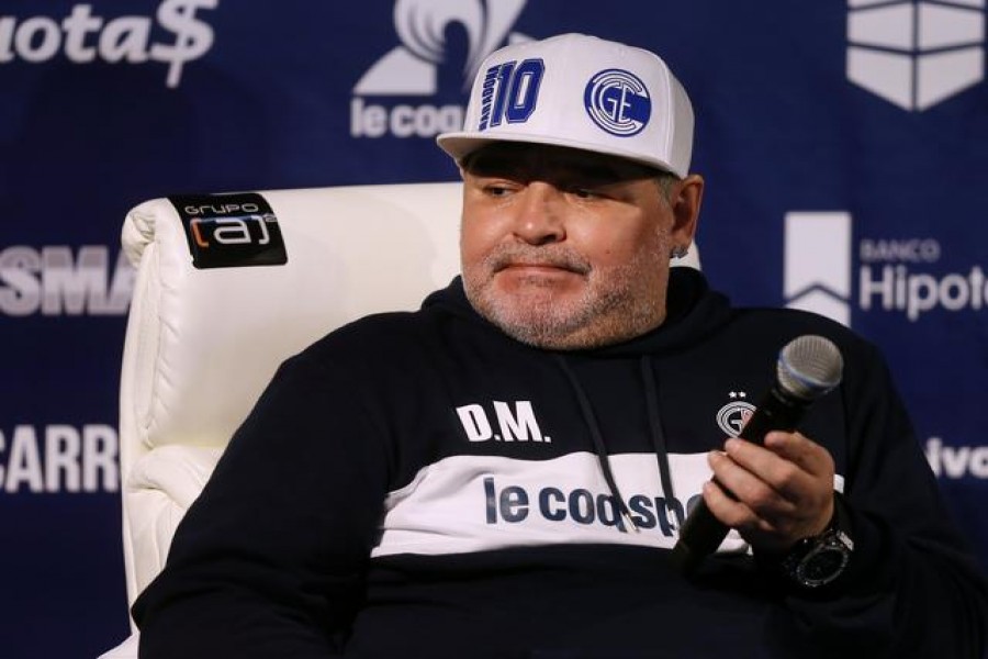 Diego Maradona is seen in this undated Reuters photo