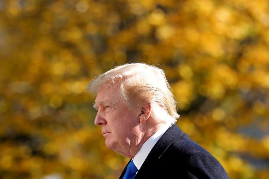 US President Donald Trump walks on the South Lawn of the White House upon his return to Washington from Camp David, US on November 29, 2020 — Reuters/Files